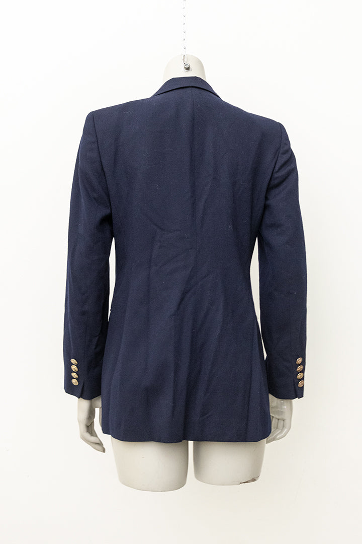 Vintage Ralph Lauren blazer van donkerblauw wol met logo