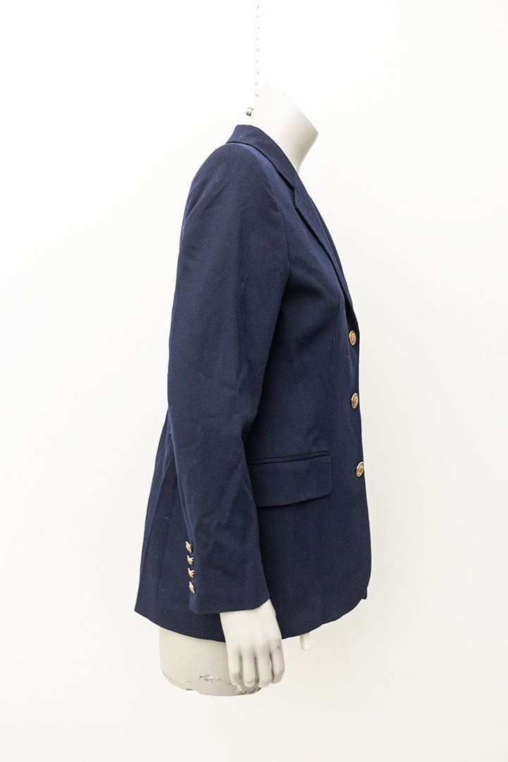 Vintage Ralph Lauren blazer van donkerblauw wol met logo