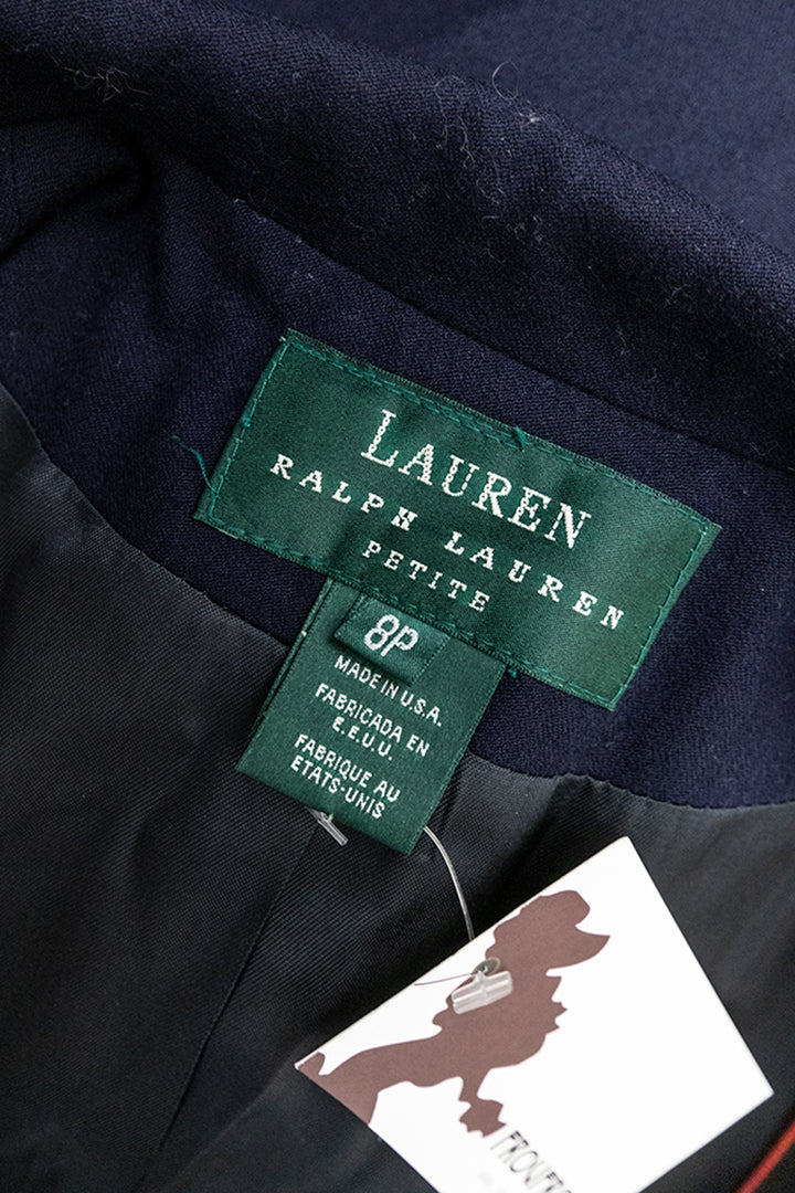 Vintage Ralph Lauren blazer van donkerblauw wol met logo