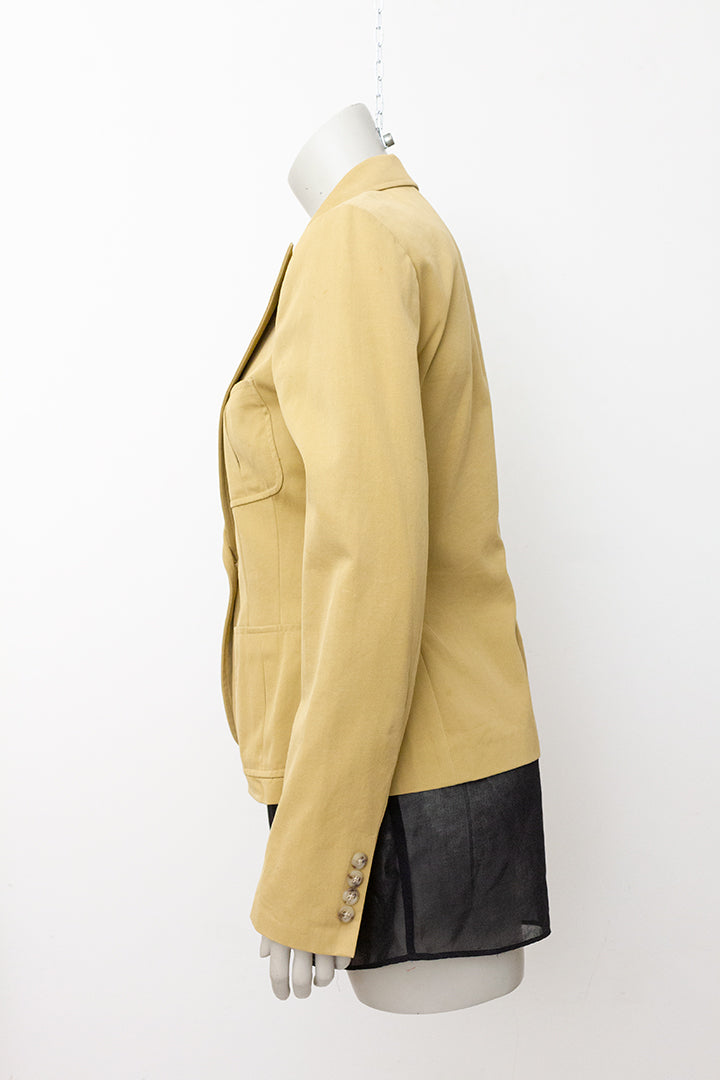 Vintage Ralph Lauren blazer van lichtbruin katoen