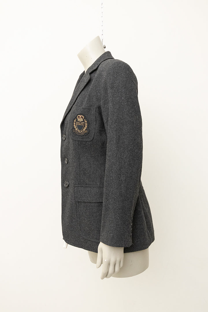 Vintage Ralph Lauren wolmix blazer grijs