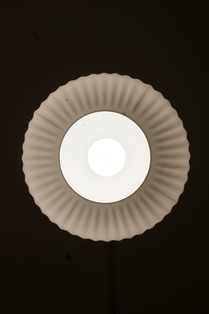 Vintage Space Age hanglamp met opaline lampenkap Massive x PJ De Jaeck