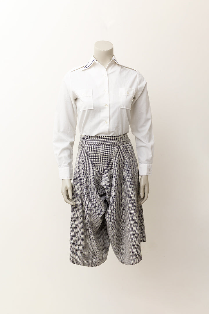 Vintage Yohji Yamamoto zwarte/witte honingraat print short