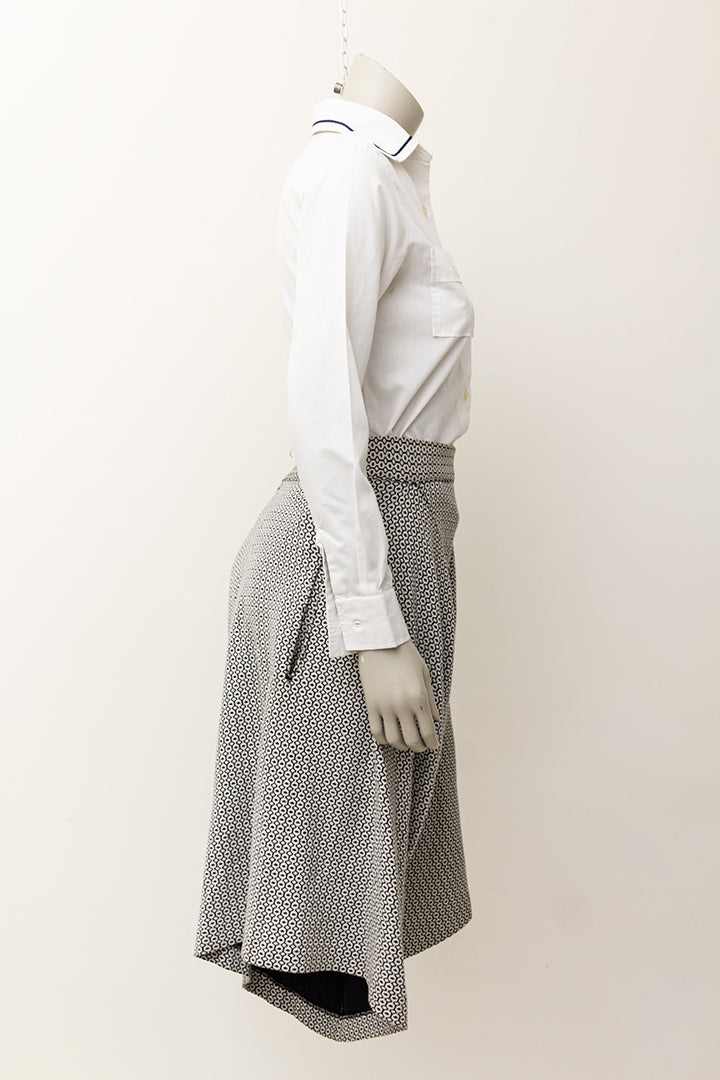 Vintage Yohji Yamamoto zwarte/witte honingraat print short