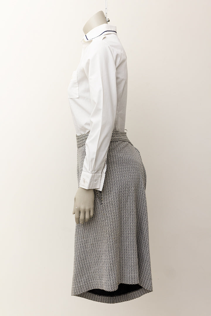 Vintage Yohji Yamamoto zwarte/witte honingraat print short