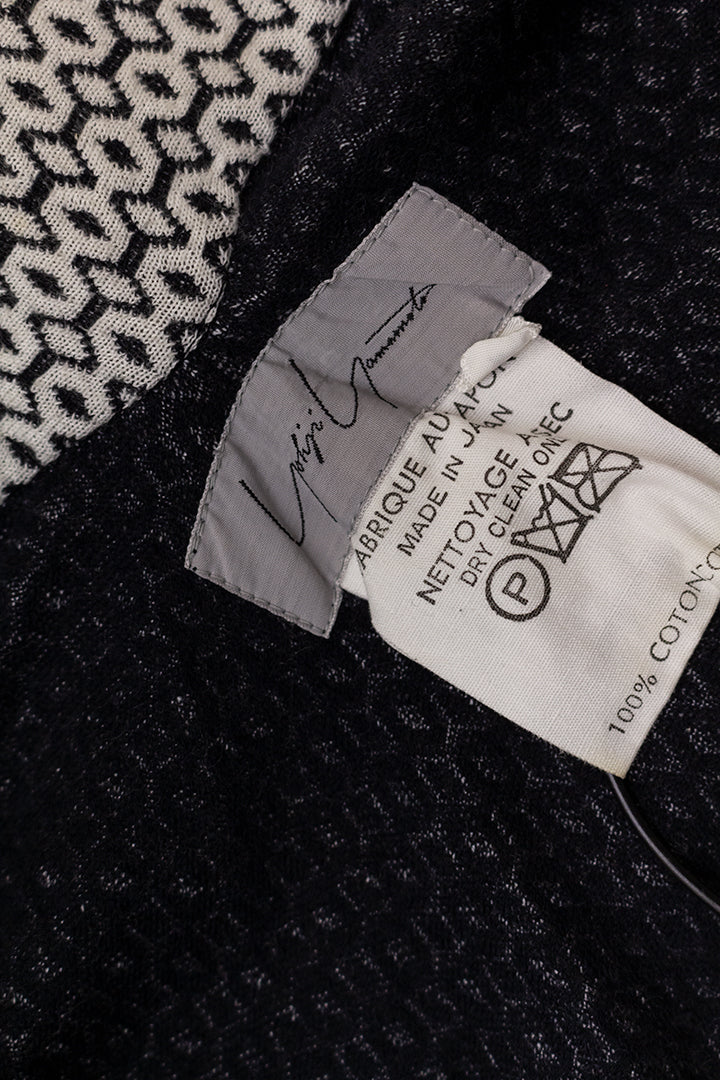 Vintage Yohji Yamamoto zwarte/witte honingraat print short