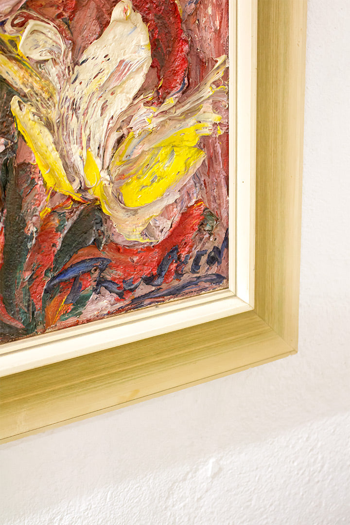 Vintage abstract schilderij Magnolias Duitsland