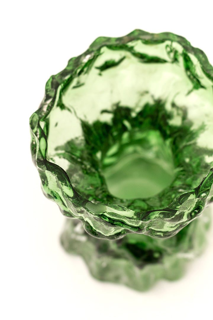 Vintage bark vaas groen Ingrid Glass