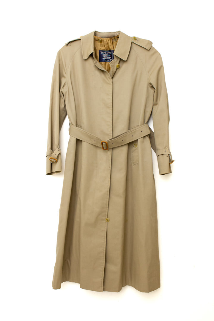 Vintage beige Burberry trenchcoat met ceintuur en uitneembare wintervoering