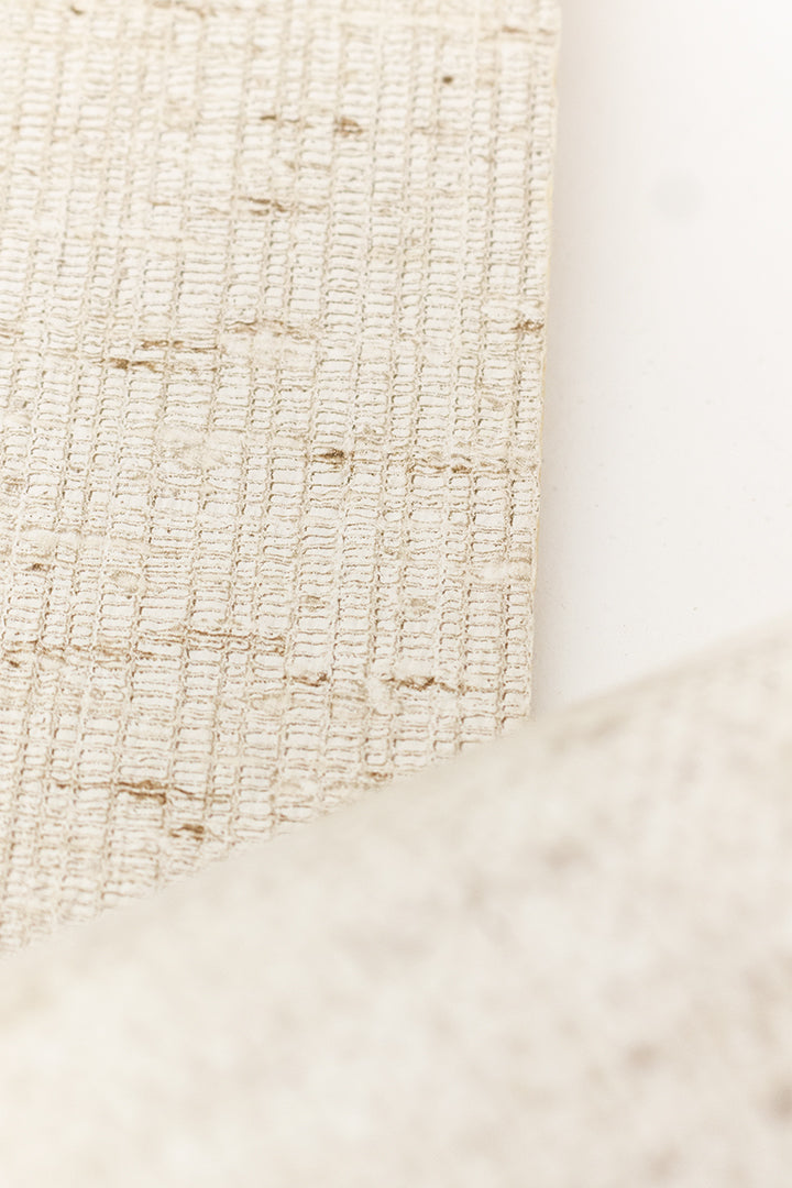 Vintage beige behang met textuur jute-look