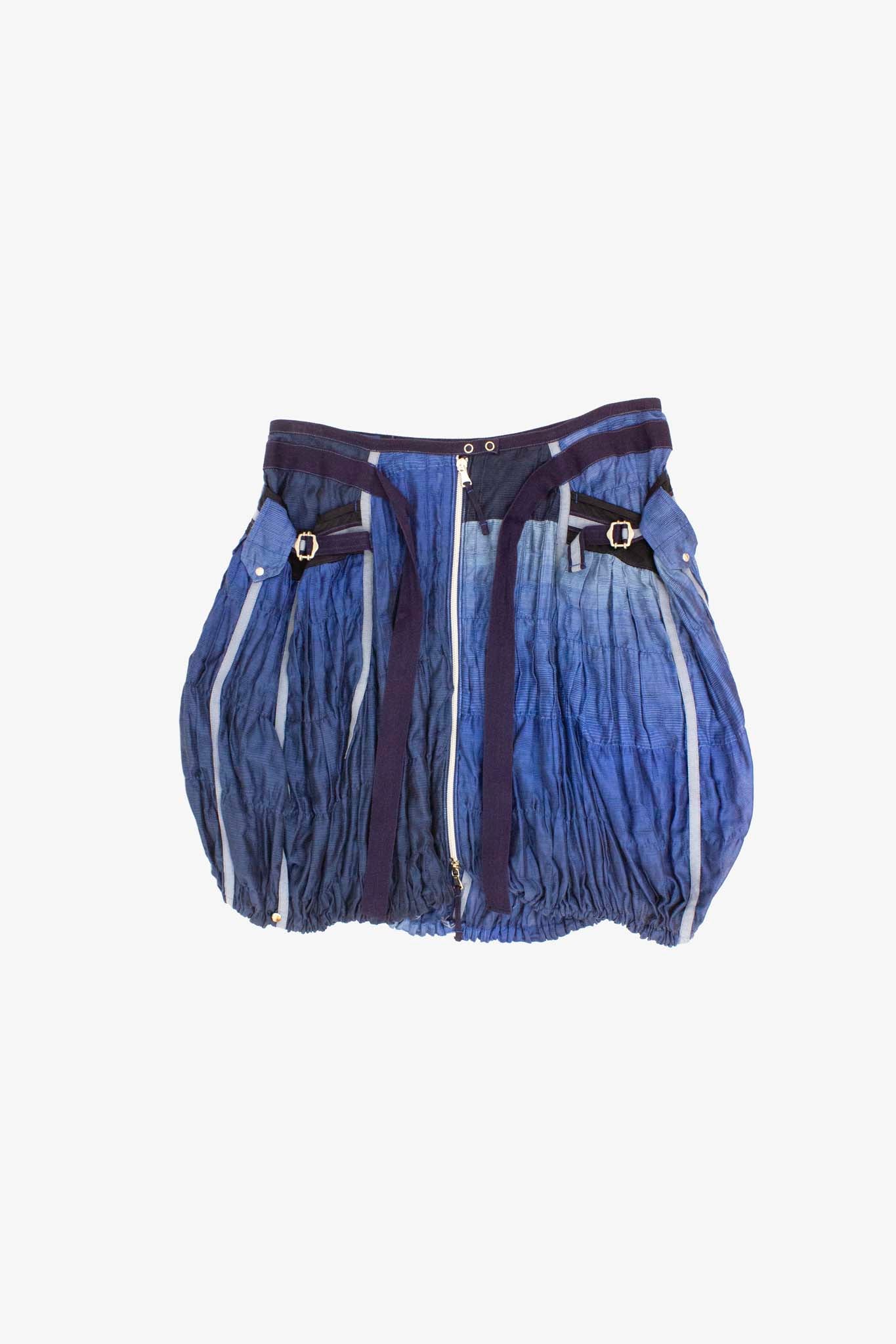 Vintage blauw Marithé + François Girbaud ballonrokje