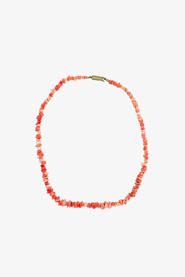 Vintage bloedkoralen splinter ketting