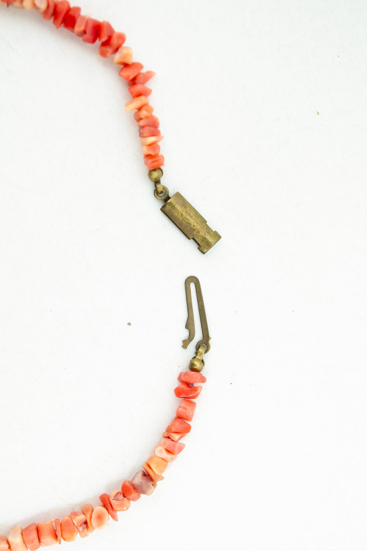 Vintage bloedkoralen splinter ketting