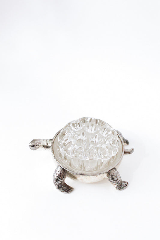 Vintage bloemenprikker schildpad