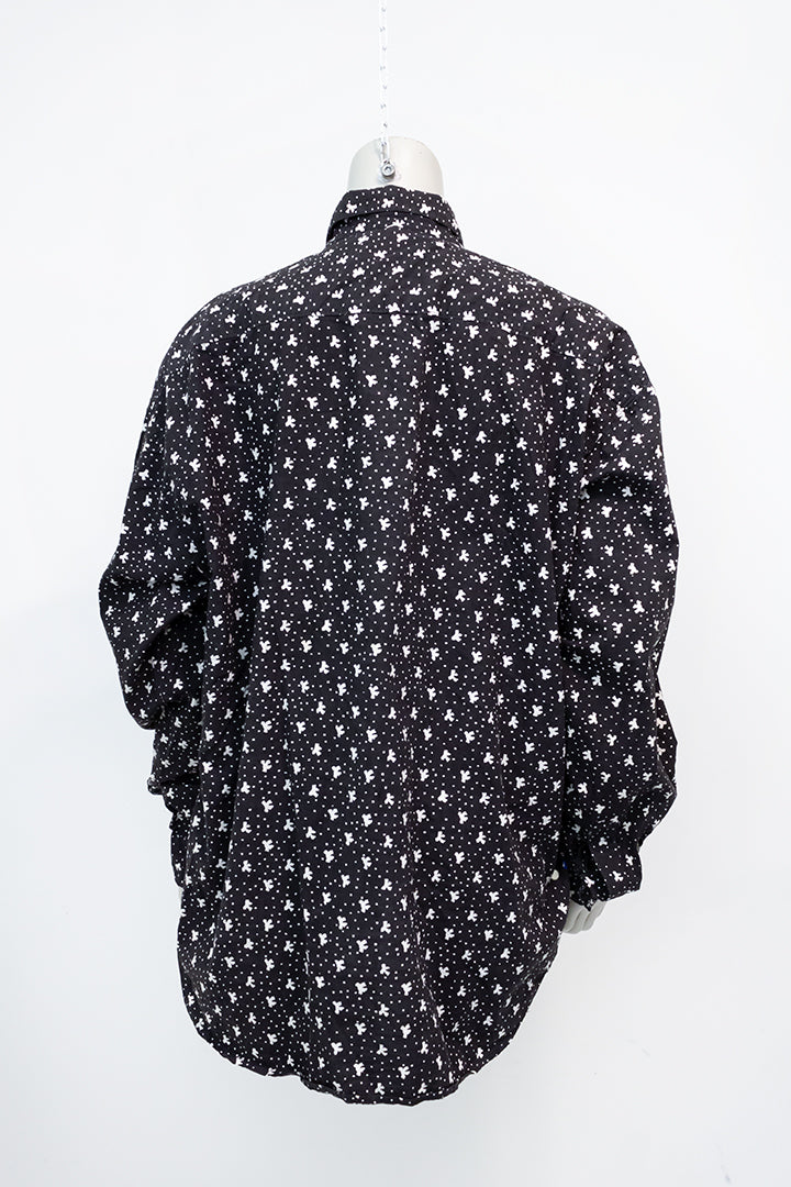 Vintage blouse zwart met print Mac & Maggie