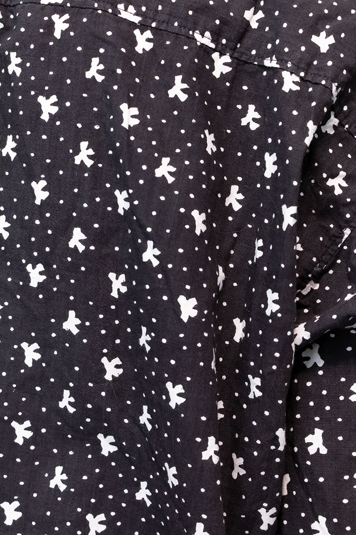 Vintage blouse zwart met print Mac & Maggie
