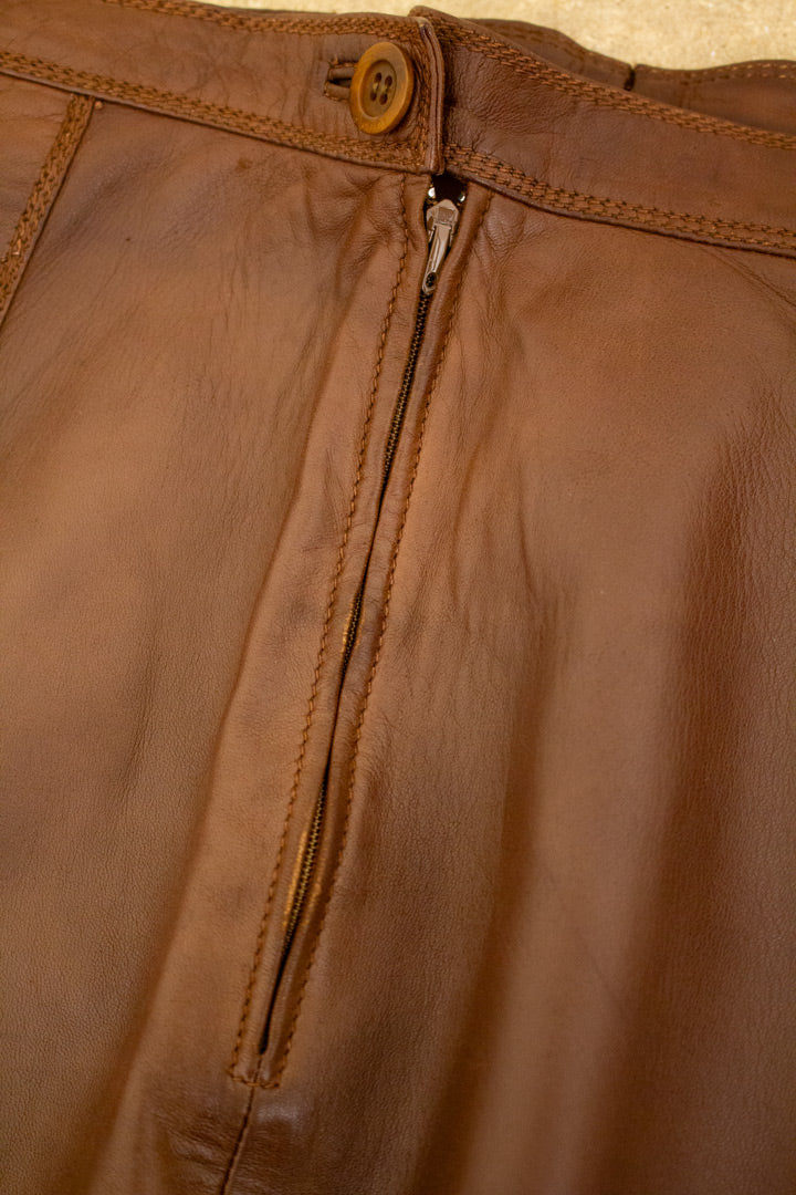 Vintage bruin leren Gucci rokje