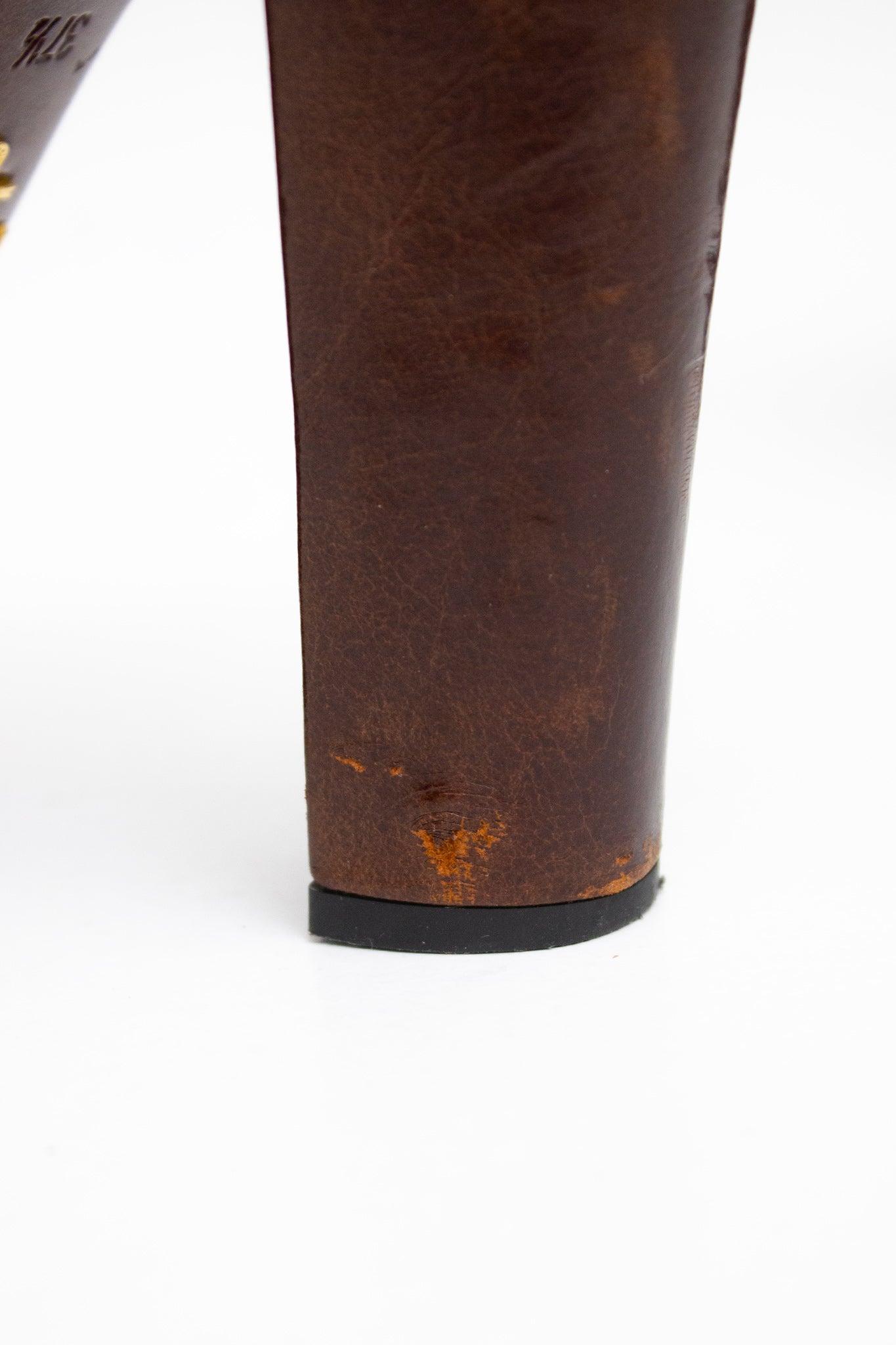 Vintage bruin leren Prada plateau hakken