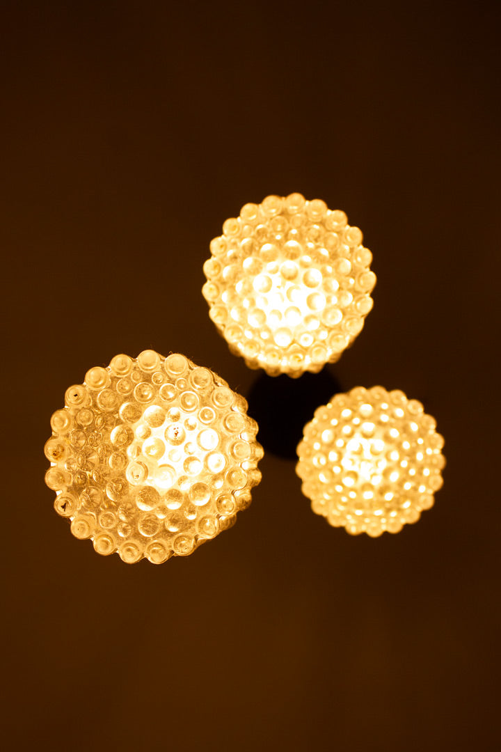 Vintage cascade hanglamp met facetglas