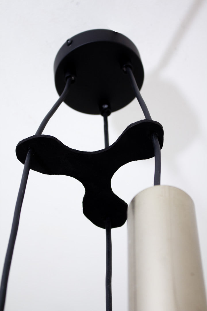 Vintage cascade hanglamp met facetglas