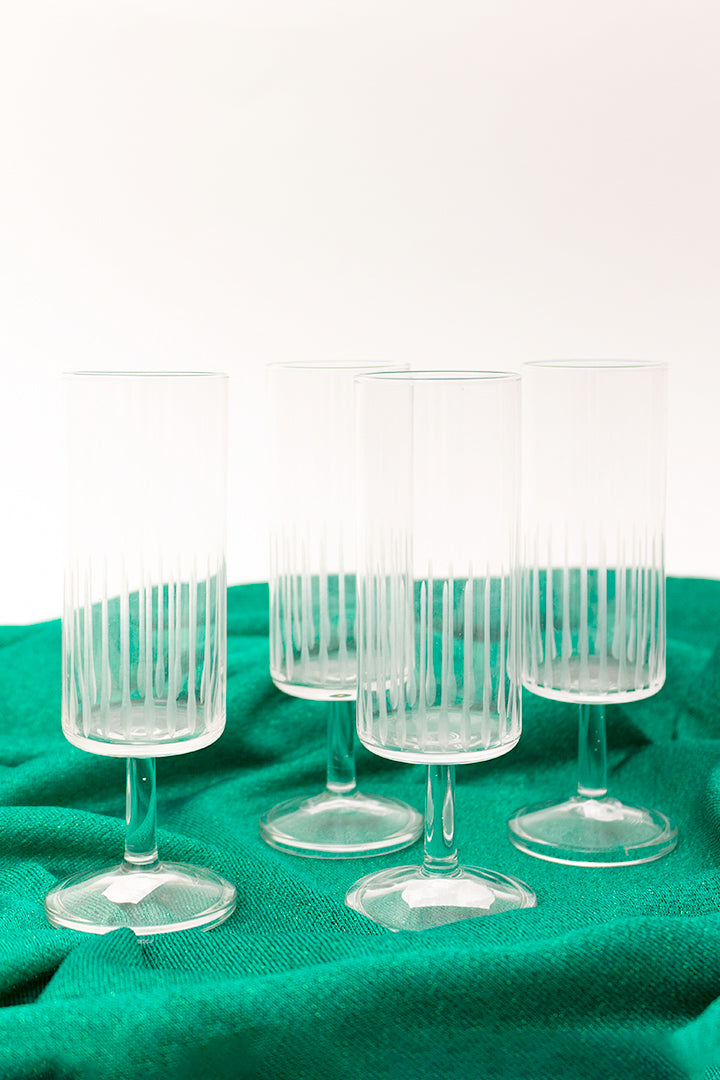Vintage champagneglazen - set van 4