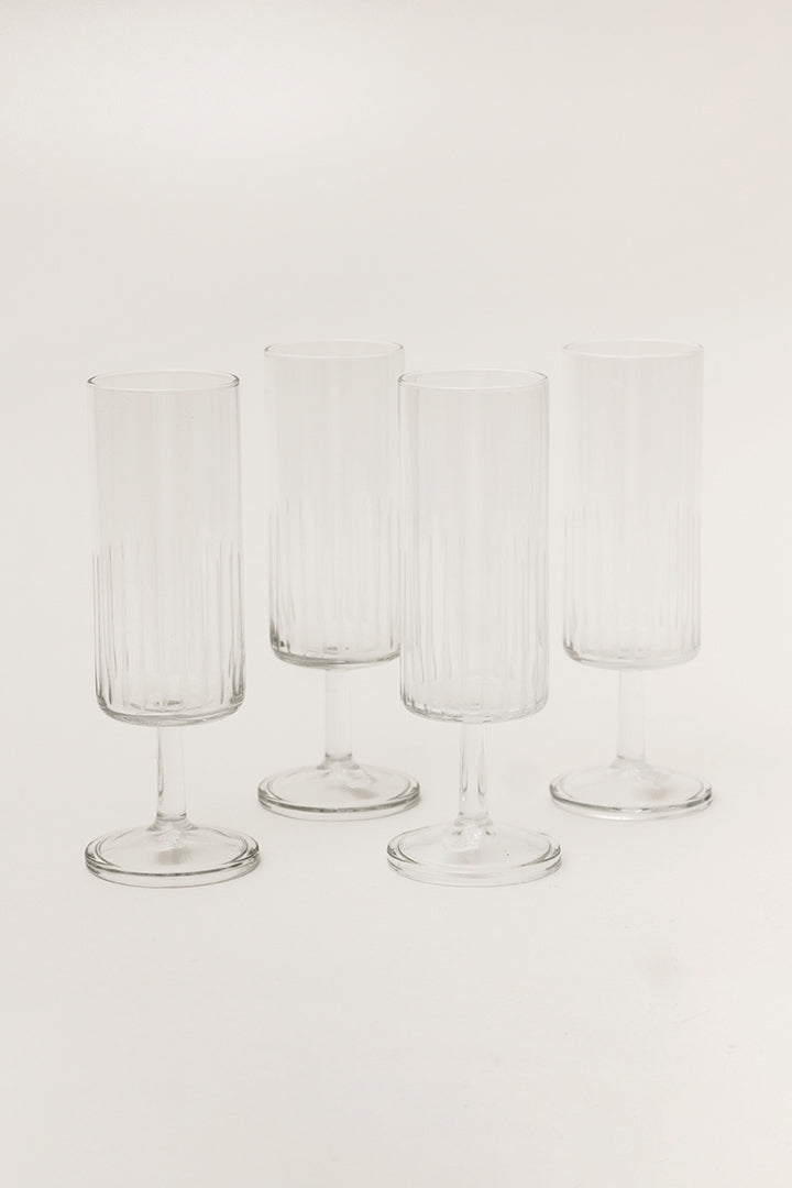 Vintage champagneglazen - set van 4