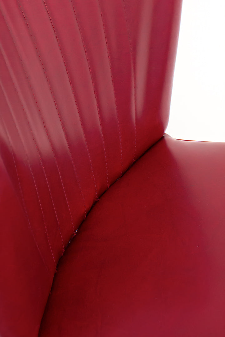 Vintage cocktail stoel bordeaux rood skai leer