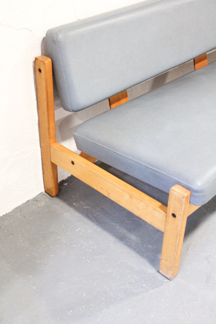 Vintage design blauw grijze bank II
