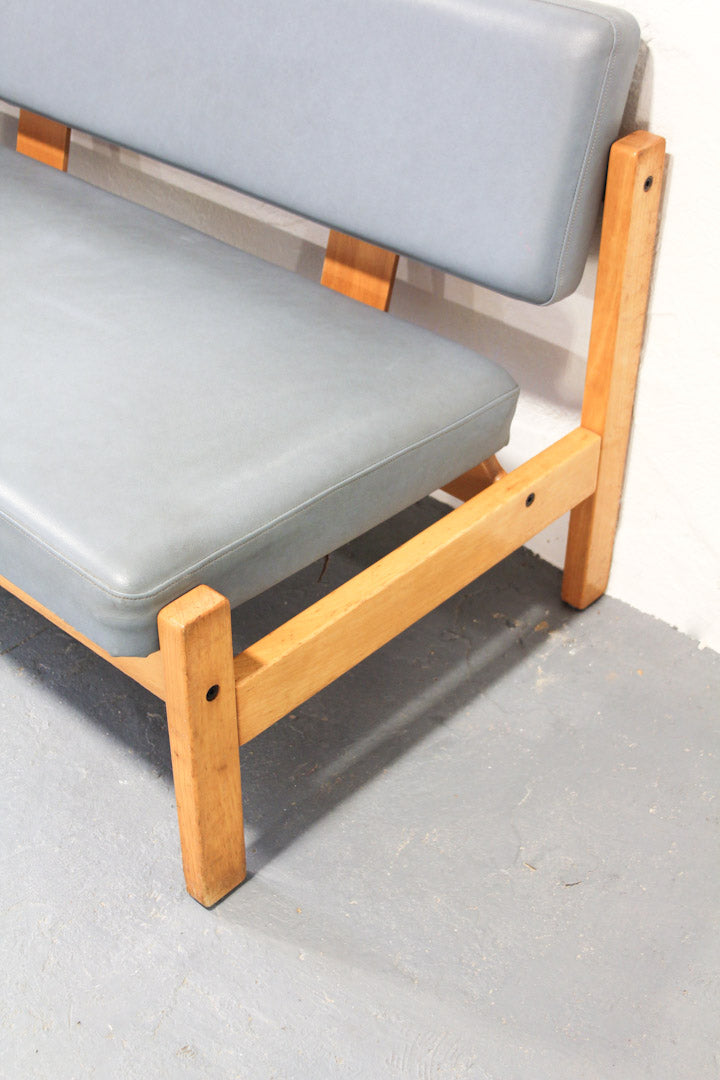 Vintage design blauw grijze bank II
