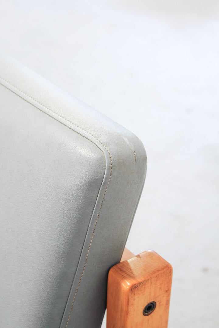 Vintage design blauw grijze bank II