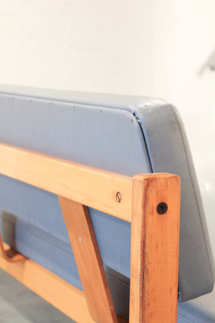 Vintage design blauw grijze bank II