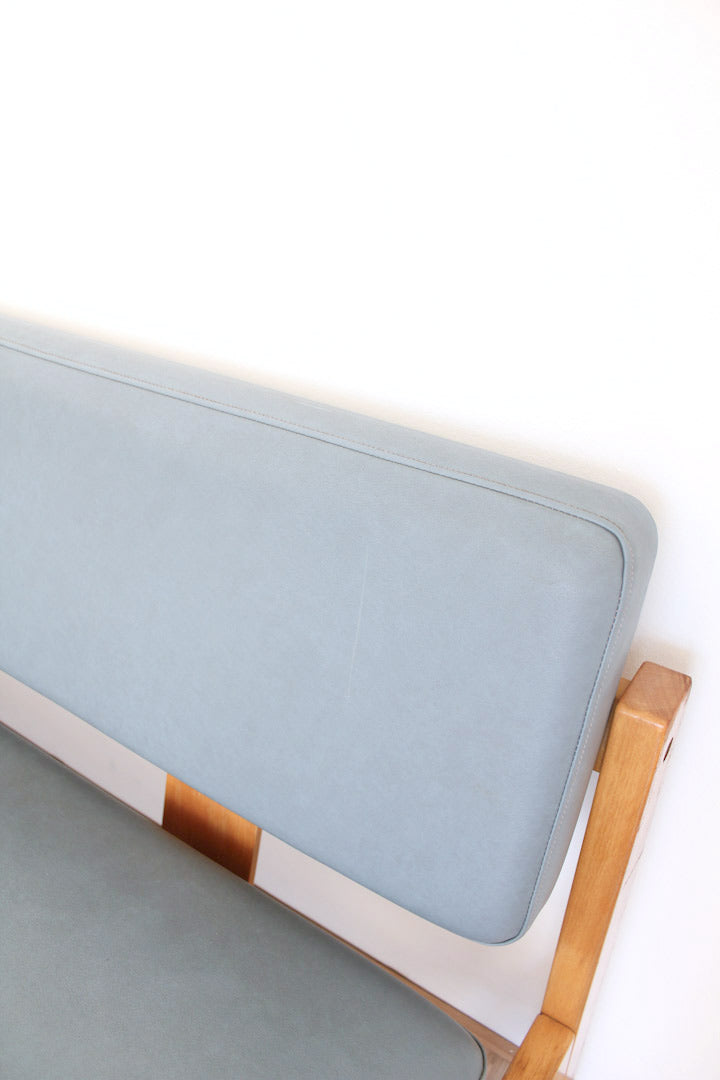 Vintage design blauwgrijze bank