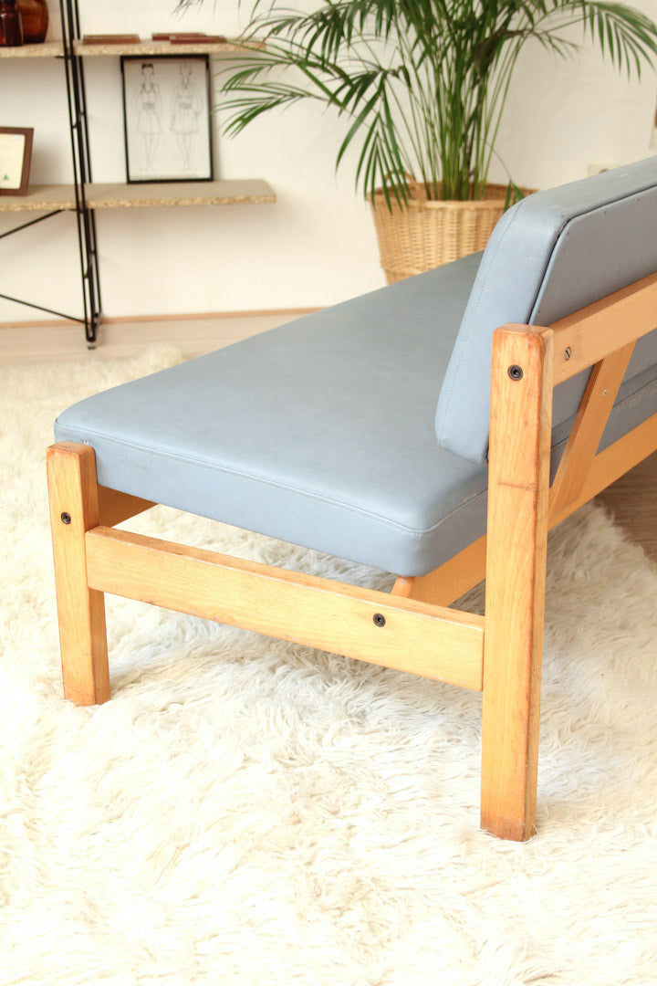 Vintage design blauwgrijze bank