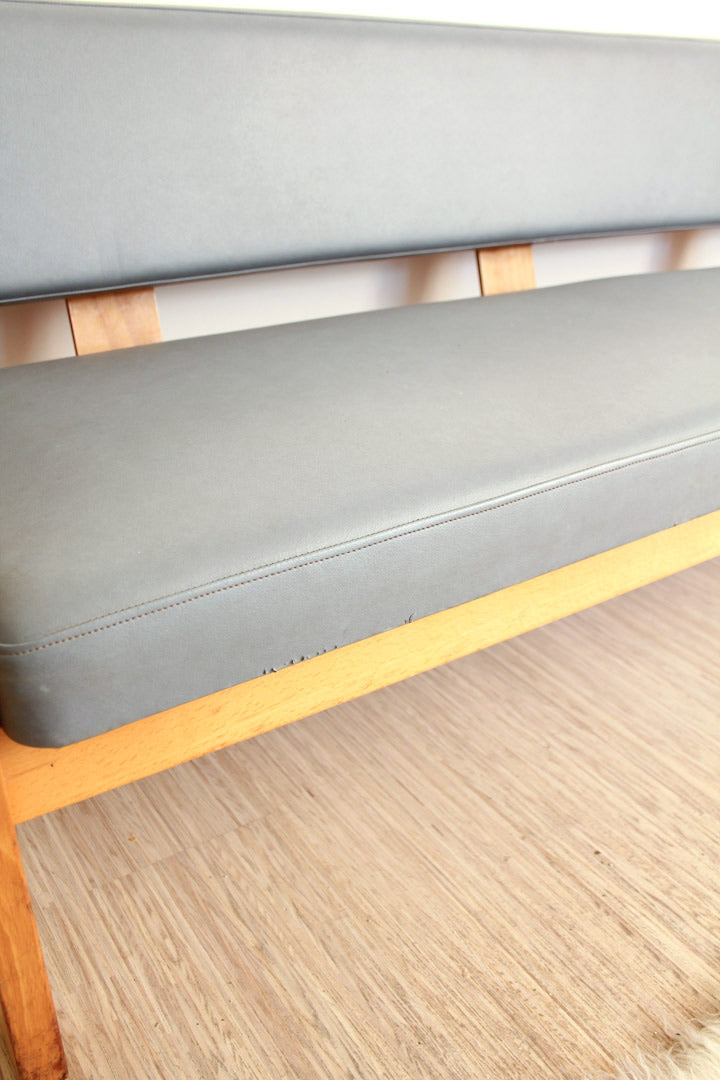 Vintage design blauwgrijze bank