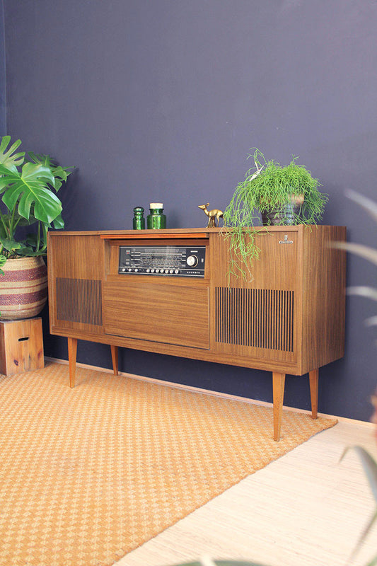 Vintage dressoir radiomeubel Grundig
