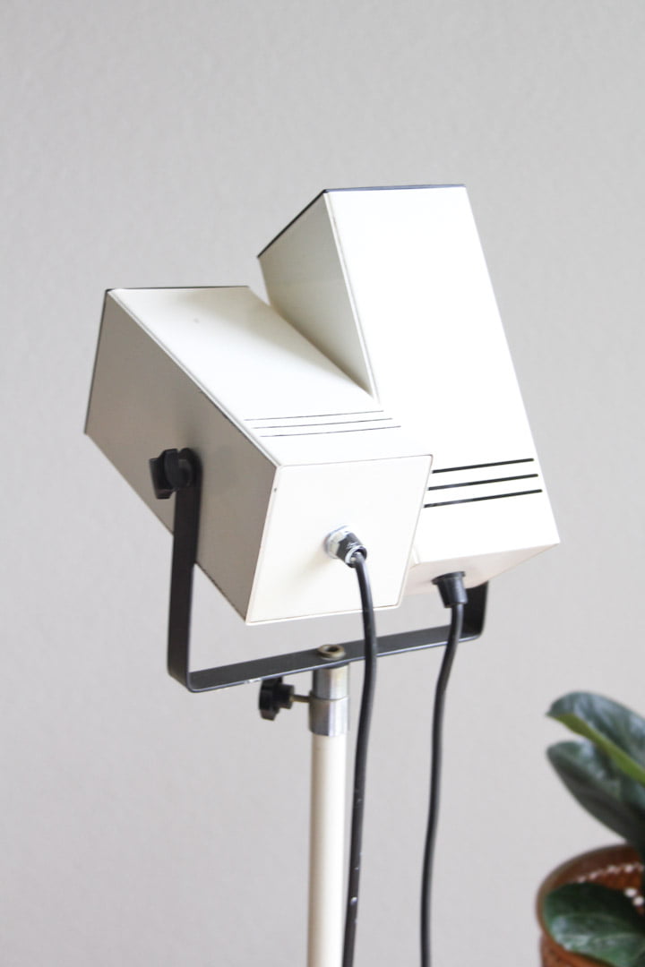 Vintage dubbele vloerlamp 'verrekijker'