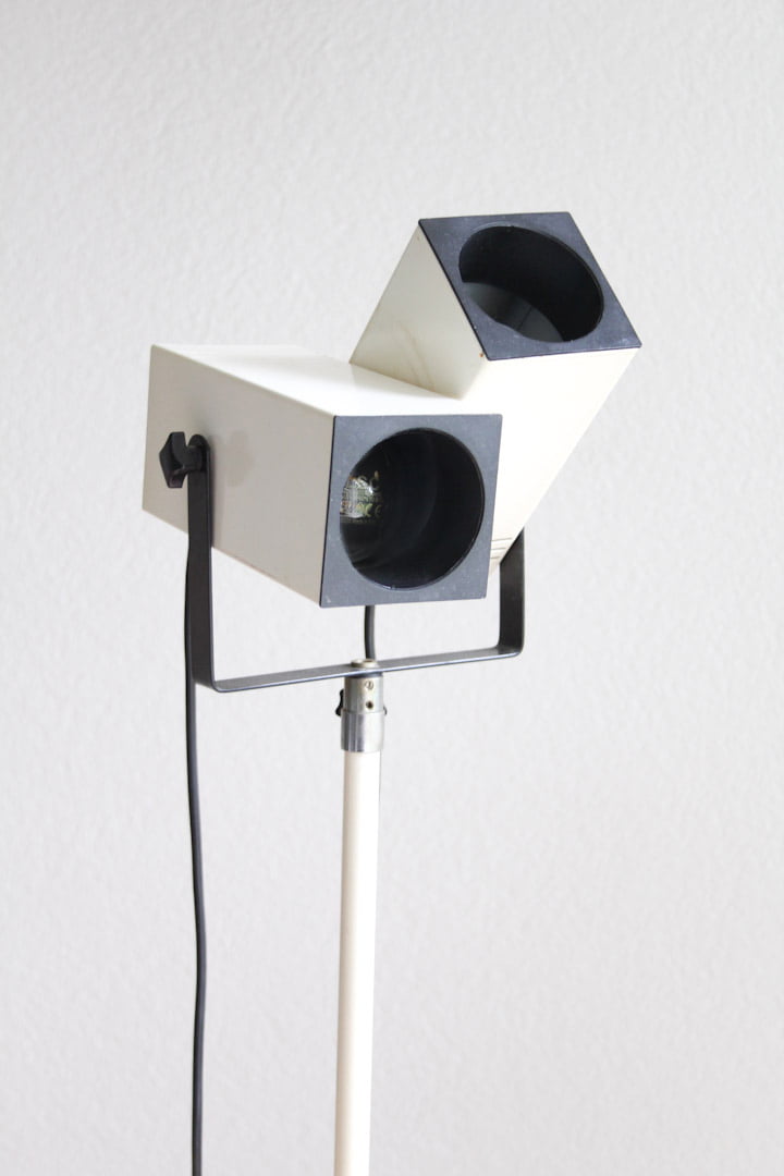 Vintage dubbele vloerlamp 'verrekijker'