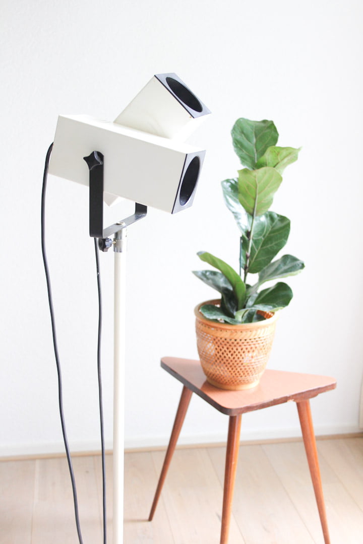 Vintage dubbele vloerlamp 'verrekijker'