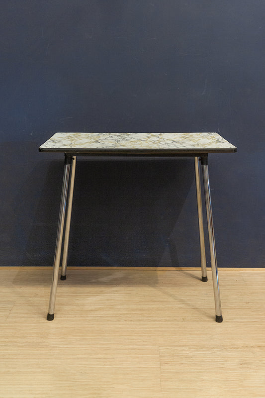 Vintage formica tafel met marmerprint