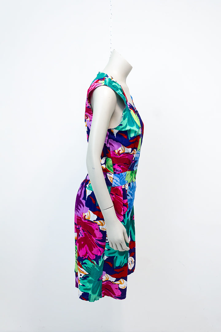 Vintage gebloemde jumpsuit van katoen