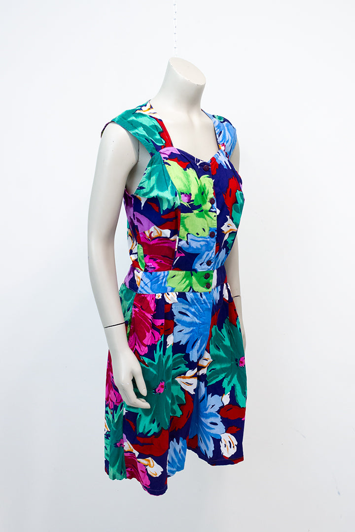 Vintage gebloemde jumpsuit van katoen