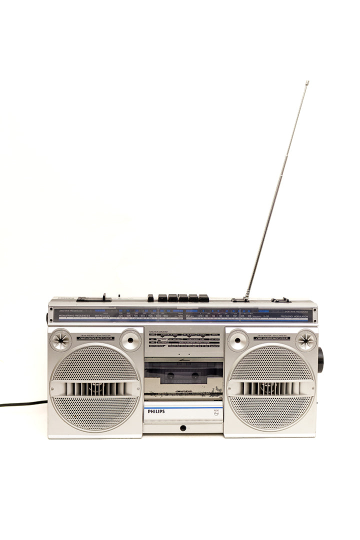 Vintage gettoblaster boombox Philips D8134 jaren 80