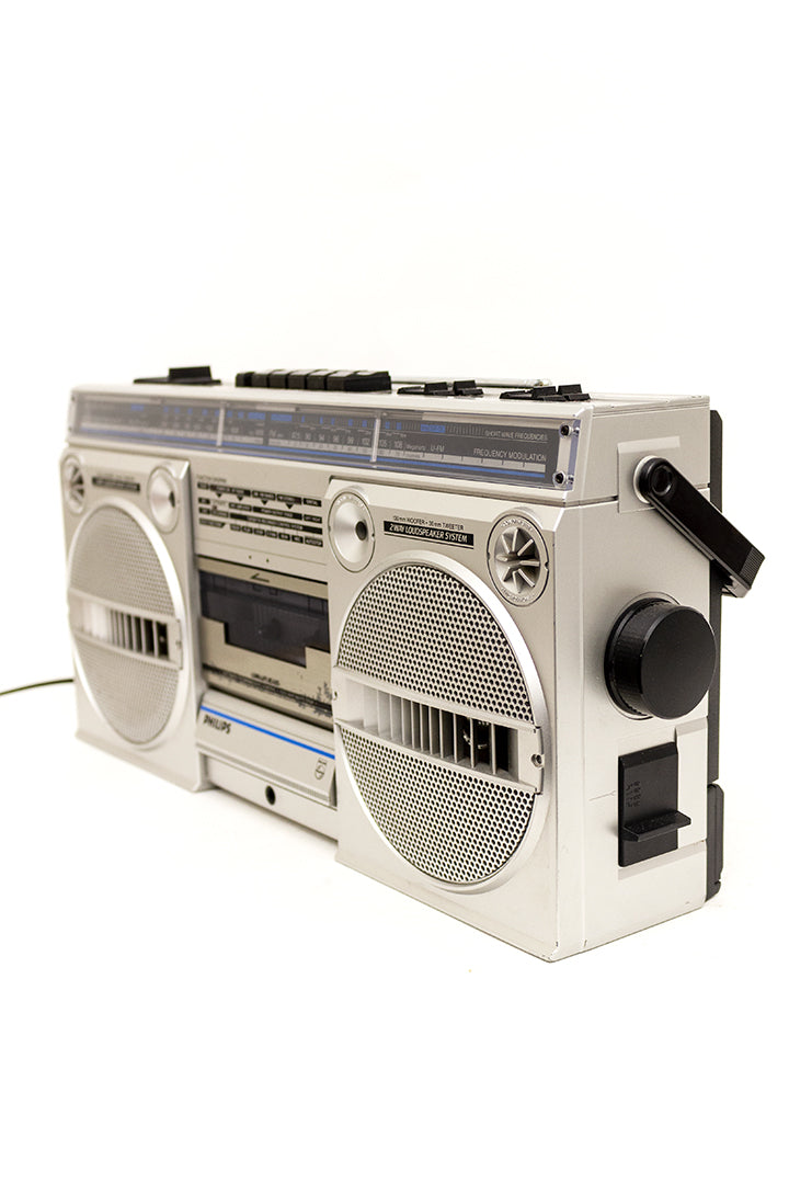 Vintage gettoblaster boombox Philips D8134 jaren 80