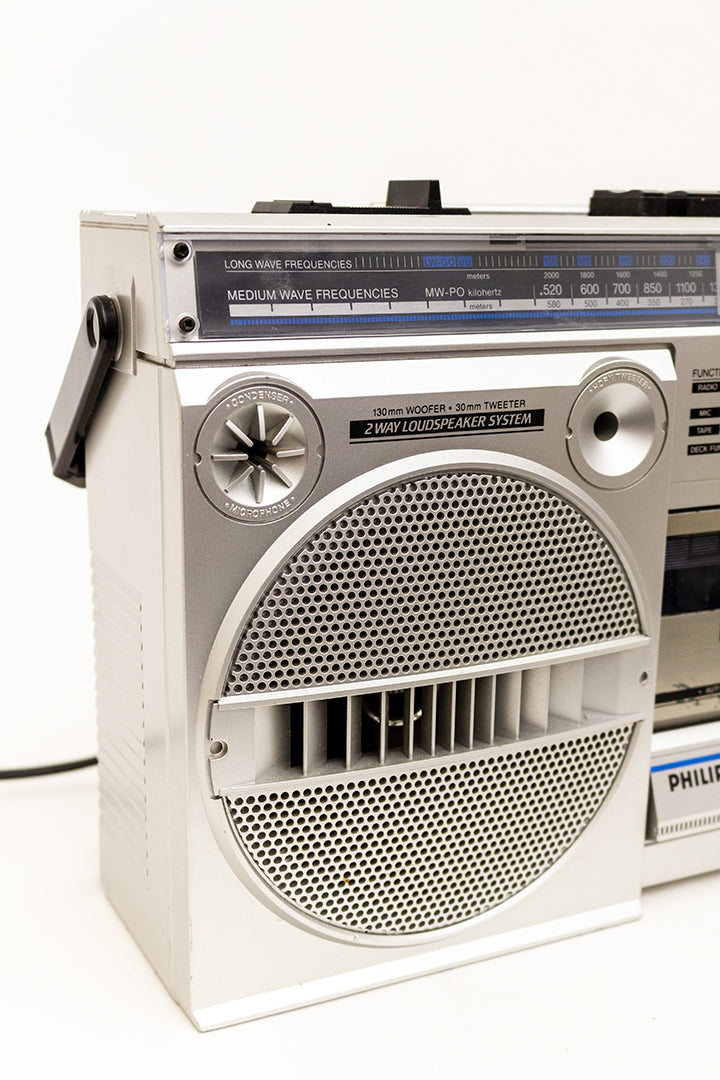 Vintage gettoblaster boombox Philips D8134 jaren 80