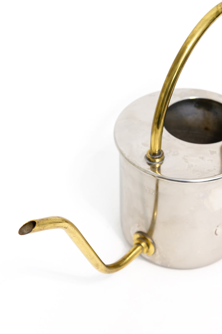 Vintage gieter messing en metaal