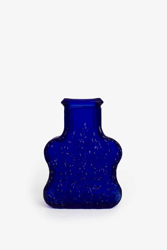 Vintage persglazen Skruf Sweden vaas door Lars Hellsten