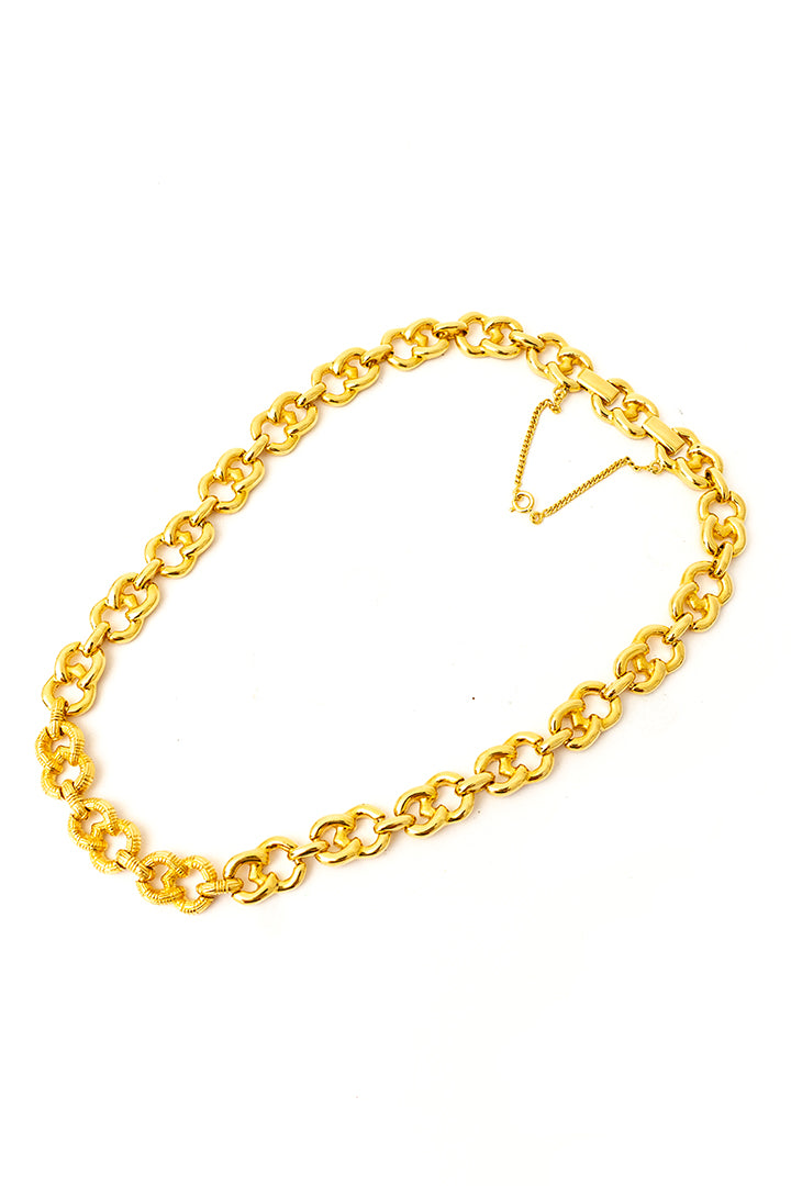 Vintage goudkleurige schakelketting Gontie Paris