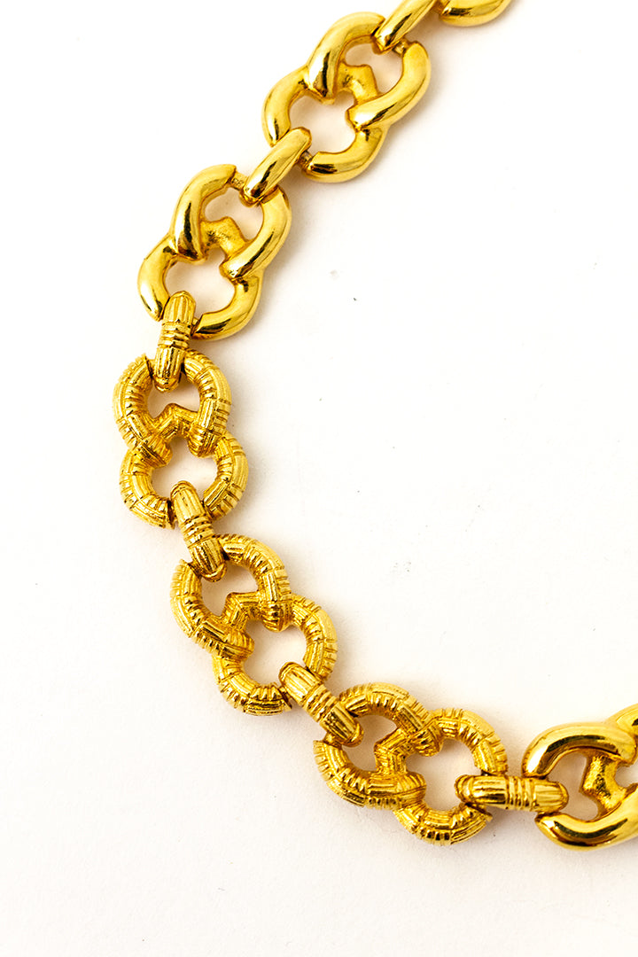 Vintage goudkleurige schakelketting Gontie Paris