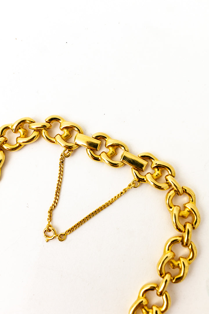 Vintage goudkleurige schakelketting Gontie Paris