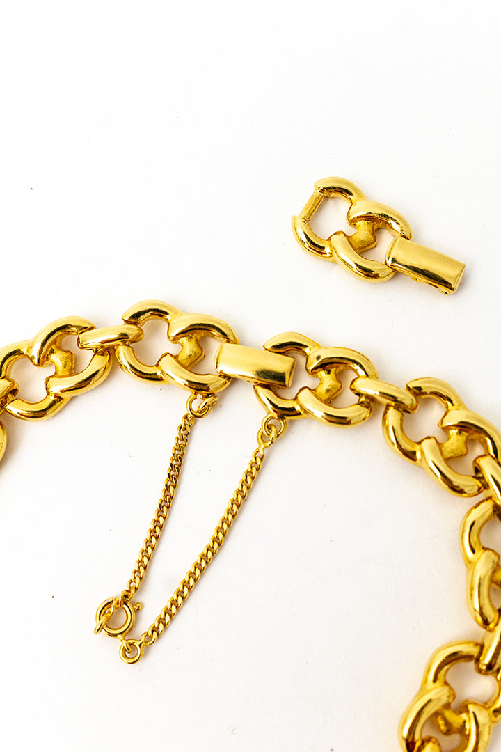 Vintage goudkleurige schakelketting Gontie Paris